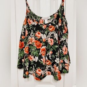 31. Ambiance Apparel | Women’s sheer floral cropped tank | EUC